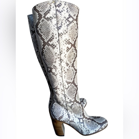 Ann Demeulemeester Snakeskin Leather 36.5 Made in Italy  Over the Knee Boots - Picture 6 of 11